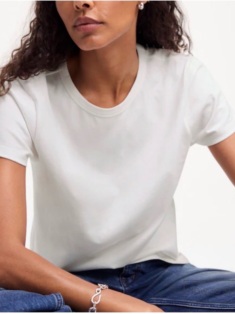 Madewell White Perfect Crewneck Tee in Allday Jersey